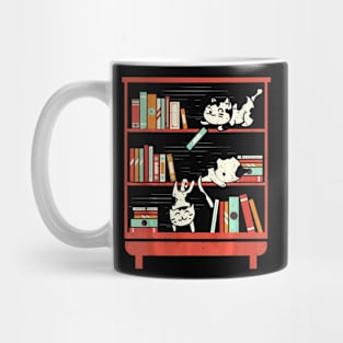 Funny Library Cat Lovers Book Fan Gift T-Shirt 4 Cat Readers Mug